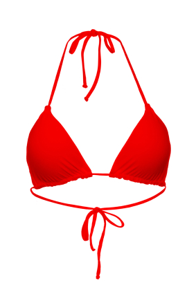 Triangle bikini top, Red