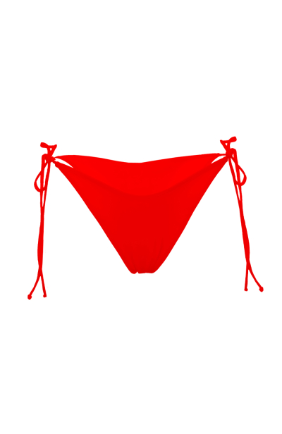 V bikini briefs with ties, Red