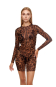 Dress mesh, "Leopard natural" print