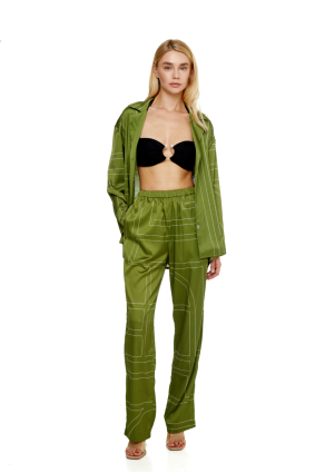 Shirt, Artificial Silk, "Madeira" print