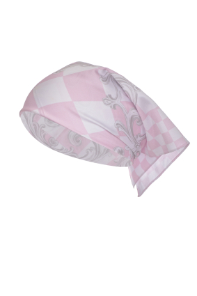 Headscarf, Artificial Silk, "Versailles Rose" print, 60х60