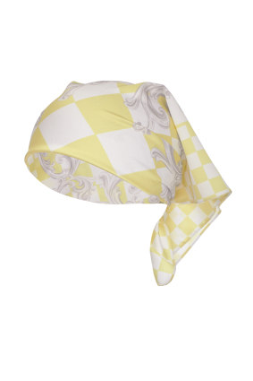 Headscarf, Artificial Silk, "Versailles Lemon" print, 60х60