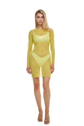 Dress mesh, "Versailles Lemon" print