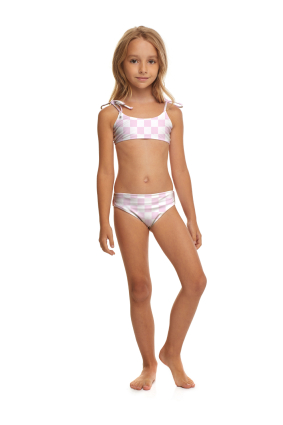 Kids top and swimming trunks, Versailles Rose  print