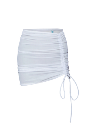 Mini skirt, mesh, White
