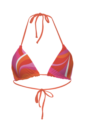 Triangle bikini top "La Linia Viva" print 