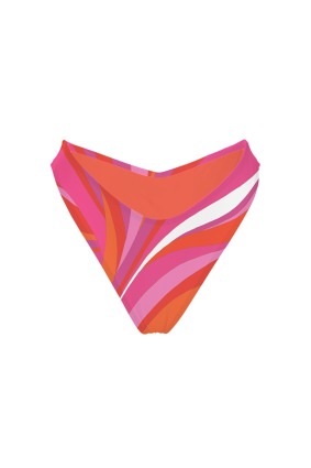 V bikini briefs with "La Linia Viva" print