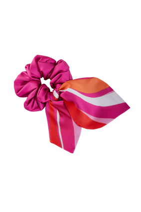 Elastic band on the head with a bow, Artificial Silk, La Linia Viva, print 