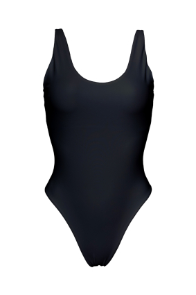 Solid one-piece tank with adjustable straps, black