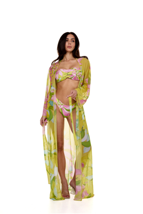 Mesh robe with "Flirt in Bloom"