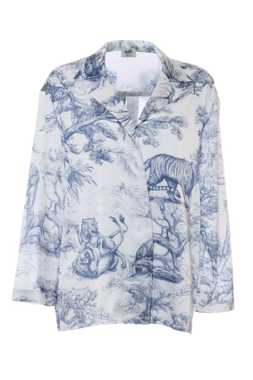 Shirt, Artificial Silk, "Savage Garden" print